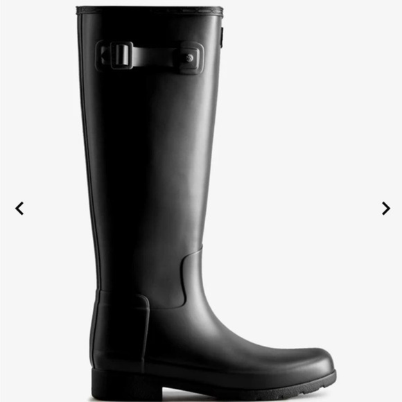 Hunter Women's‎ black Refined Tall Rain Boots size 10 brand new - Picture 2 of 5